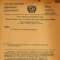 UN Special Committee Documents UN Special Committee Documents