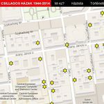 Budapest Yellow-Star Houses map Budapest Yellow-Star Houses map