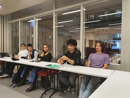 Students of the first class at the new course